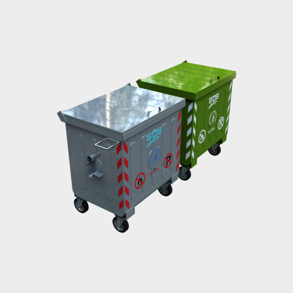 400 LT Metal Galvanized Garbage Container