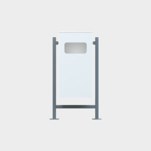 Square Trash Can with Profile Feet