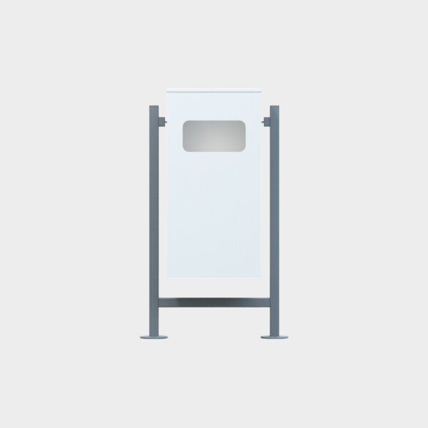Square Trash Can with Profile Feet
