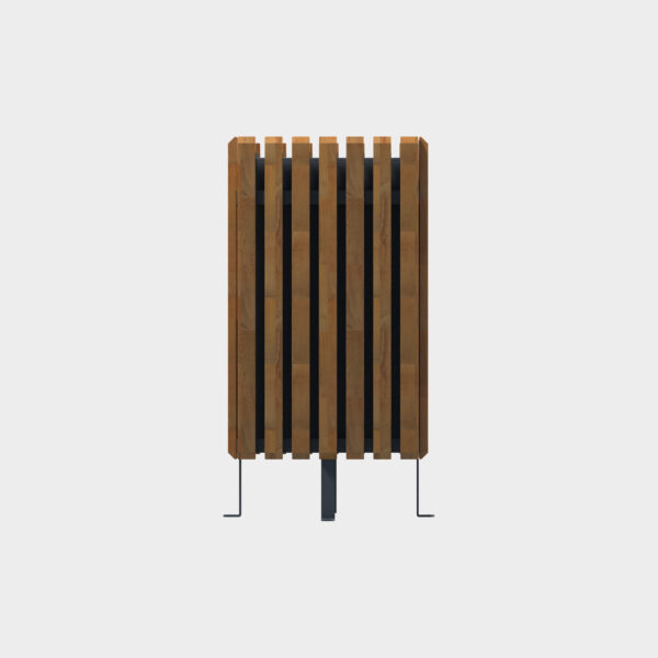 Wooden Fence Model Trash Bin