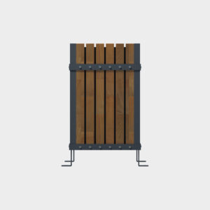 Wooden Square Garden Type Trash Can