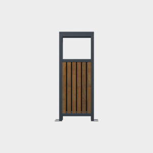 Wooden Closed Trash Can