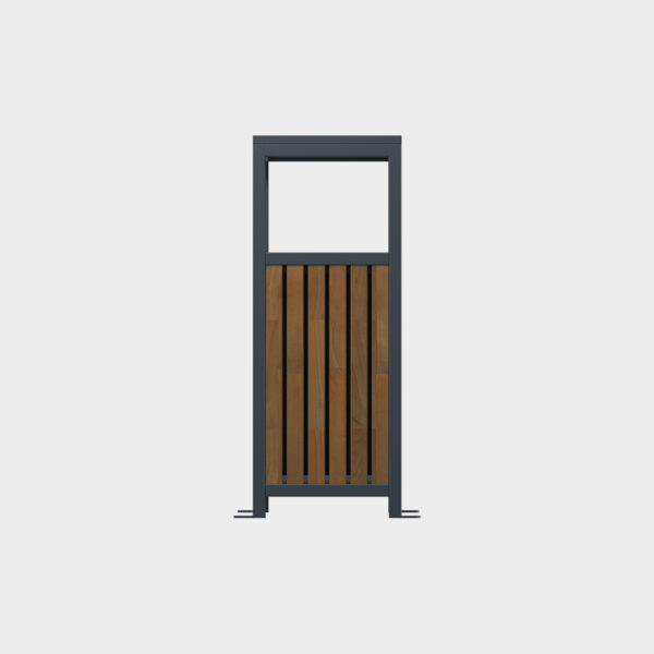 Wooden Closed Trash Can