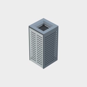 Square Patterned Trash Can