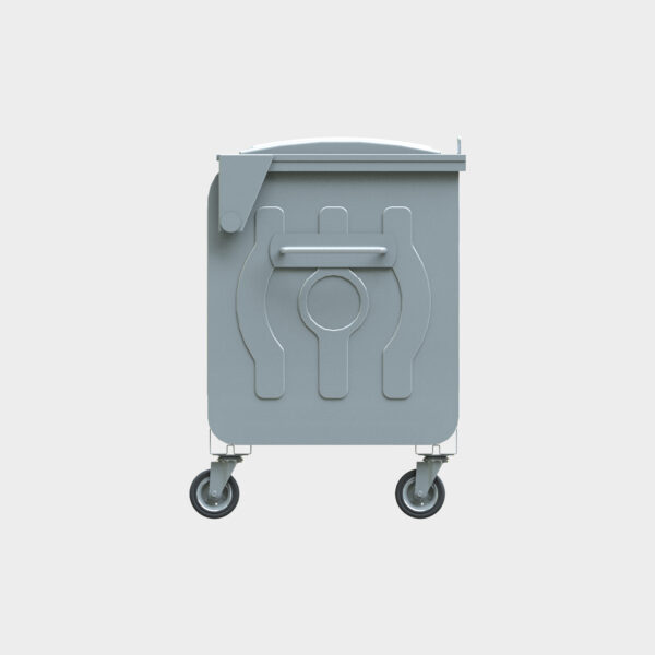770 LT Galvanized Metal Trash Container With Damper Lid