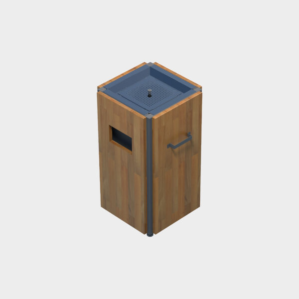 Wooden Portable Trash Can