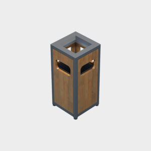 Wooden Style Garden Type Trash Can