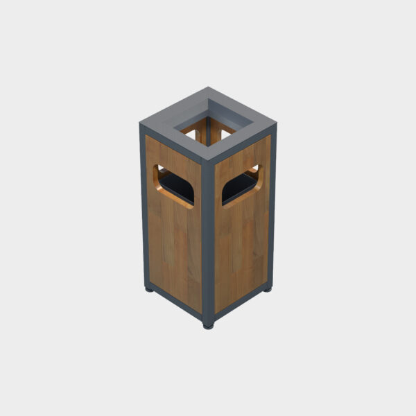 Wooden Style Garden Type Trash Can