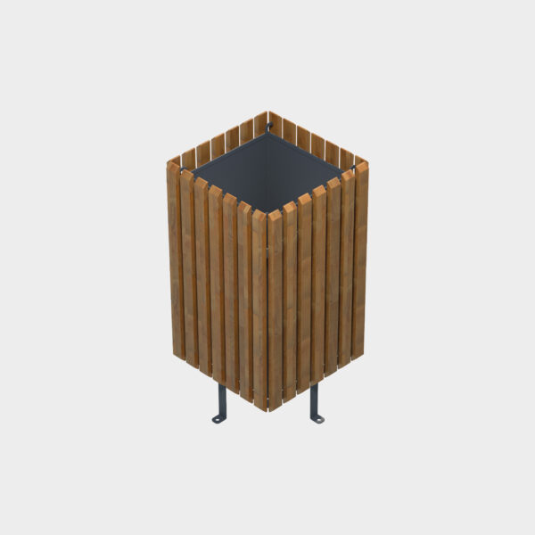 Wooden Fence Model Trash Bin