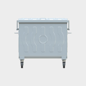 770 LT Galvanized Metal Trash Container With Damper Lid