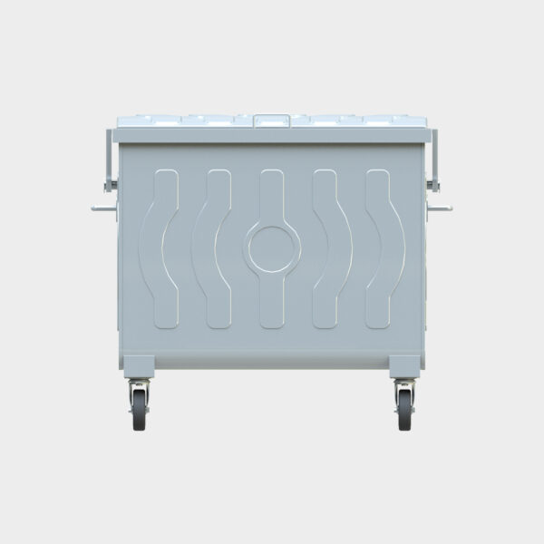 770 LT Galvanized Metal Trash Container With Damper Lid