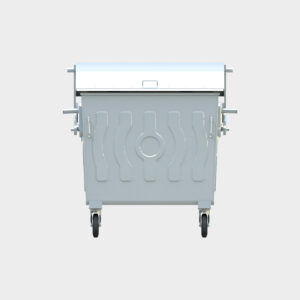 1100 LT Dome Lid Metal Galvanized Garbage Container