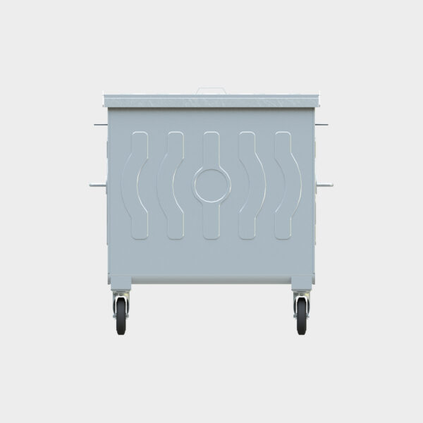 1100 LT Metal Galvanized Waste Container