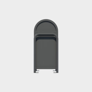 Dome-Top Wooden Trash Bin