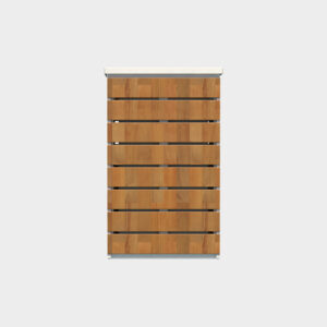 Horizontal Wooden Trash Can