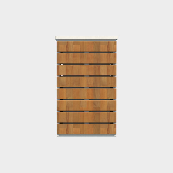 Horizontal Wooden Trash Can