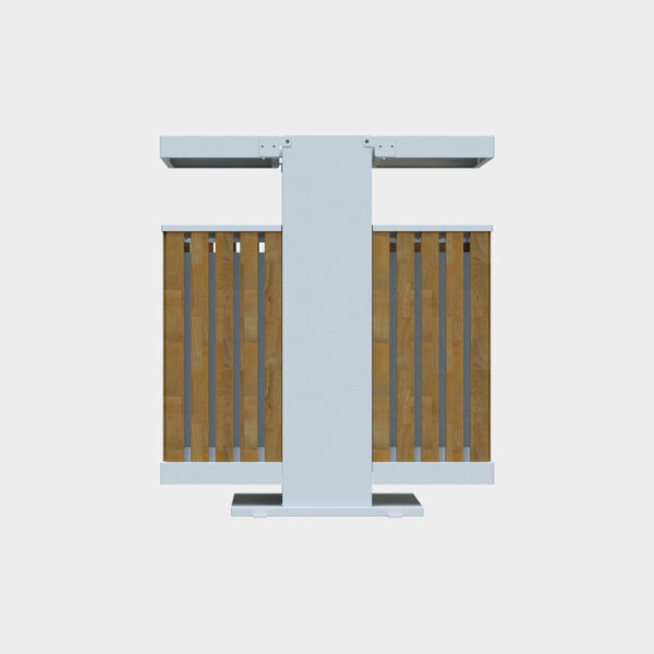 Double Wooden Trash Can