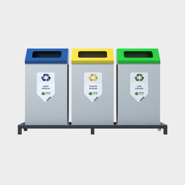 Standard 3-Piece Recycling Bin Set