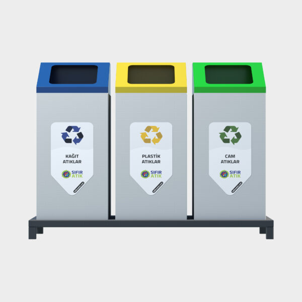 Standard 3-Piece Recycling Bin Set