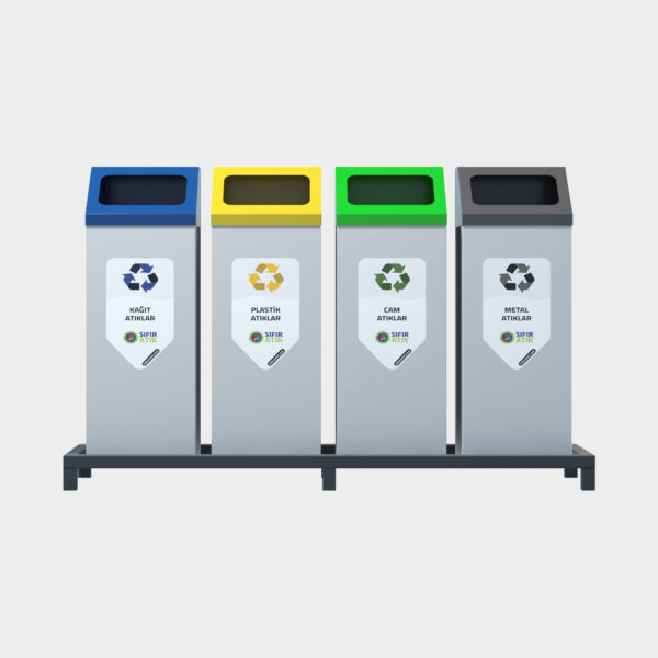 Standard 4-Piece Recycling Bin Set