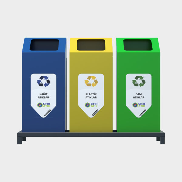 Standard 3-Piece Recycling Bin Set