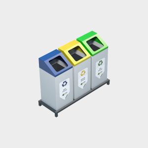 Standard 3-Piece Recycling Bin Set