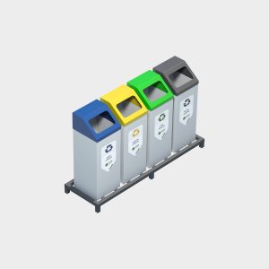 Standard 4-Piece Recycling Bin Set