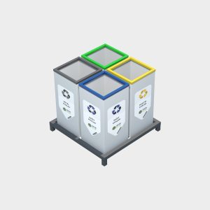 Cube 4 Recycling Bin - 2