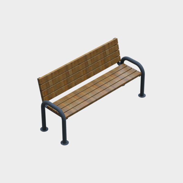 Single-Sided Bank with Half Armrest