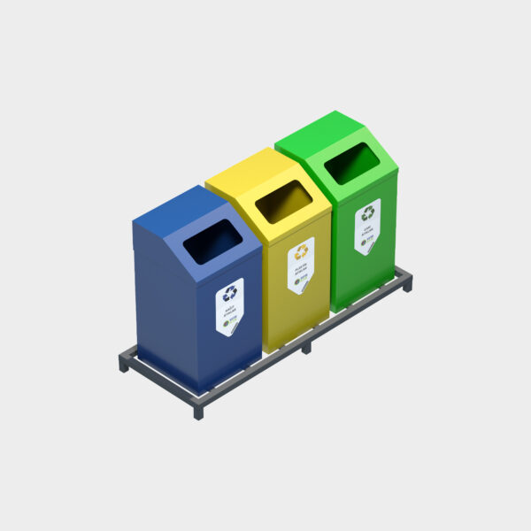 Standard 3-Piece Recycling Bin Set