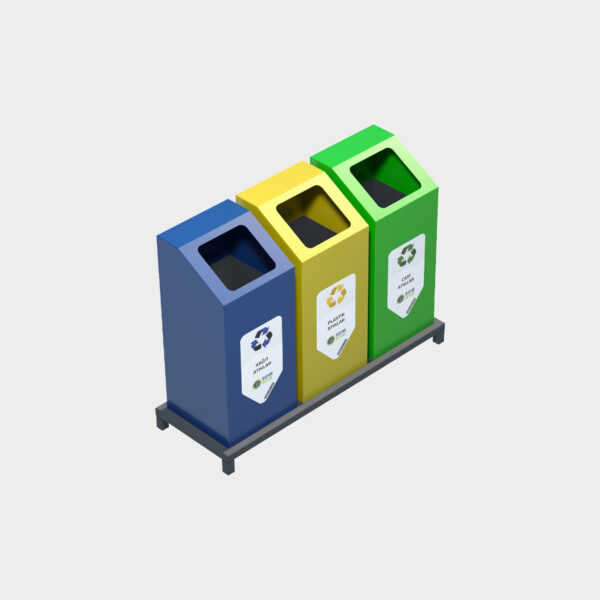 Standard 3-Piece Recycling Bin Set