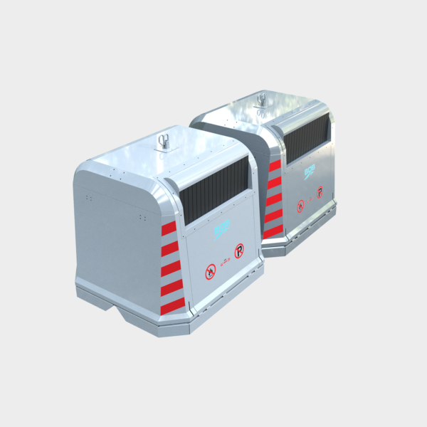 3750 LT METAL GALVANIZED GARBAGE CONTAINER