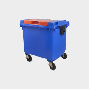 1100 LT Çift Kapaklı Plastik Çöp Konteyneri