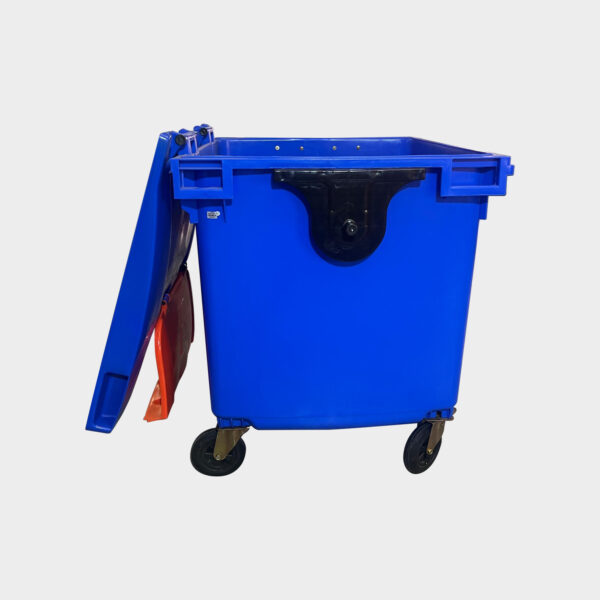 1100 LT Çift Kapaklı Plastik Çöp Konteyneri