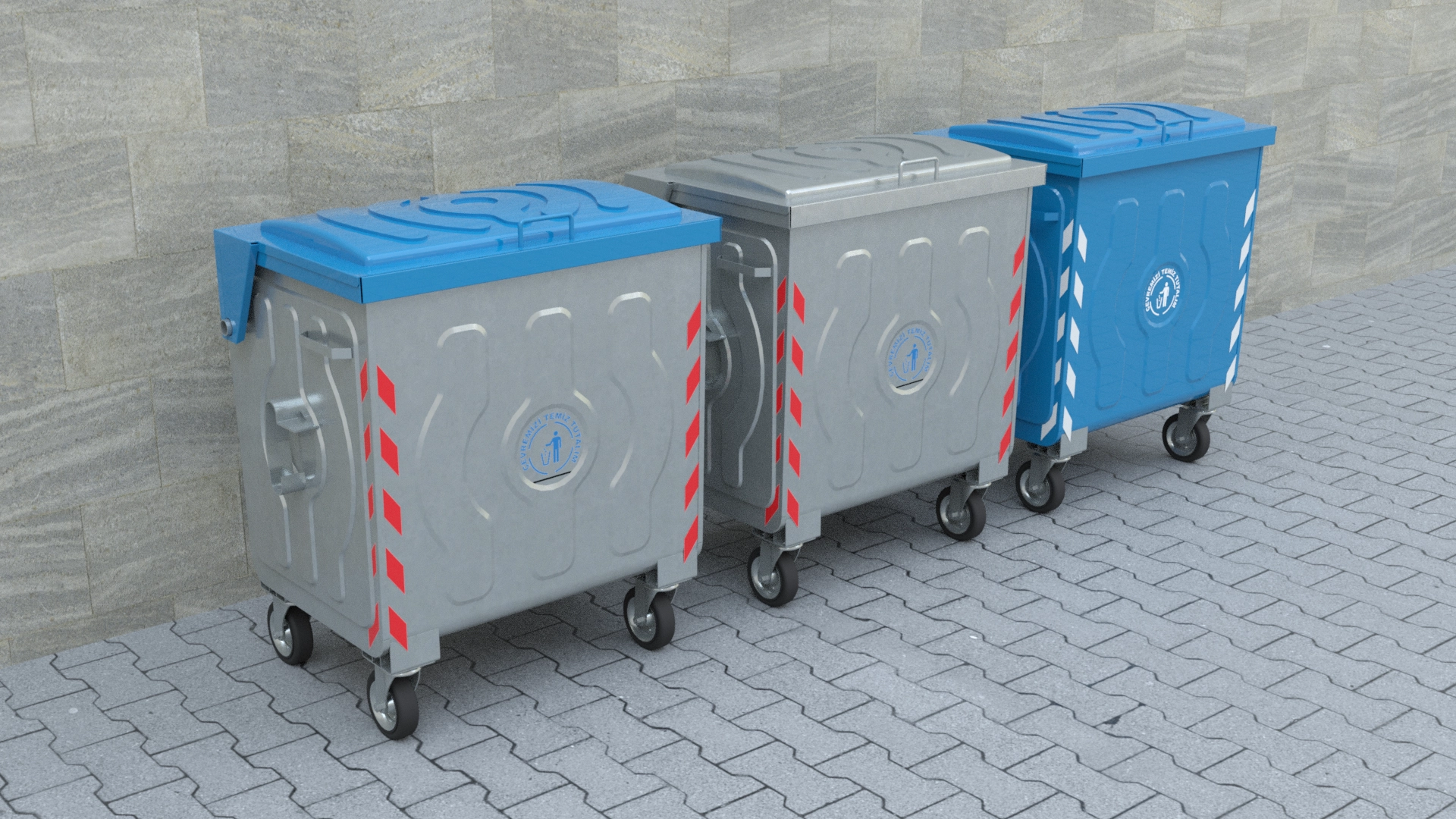 400l metalkonteyner web render perpective scene