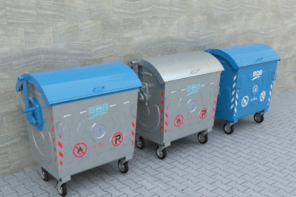 metal garbage containers