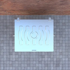 1100 LT Tray-Type Galvanized Metal Waste Container with Metal Lid 8 1 3 2