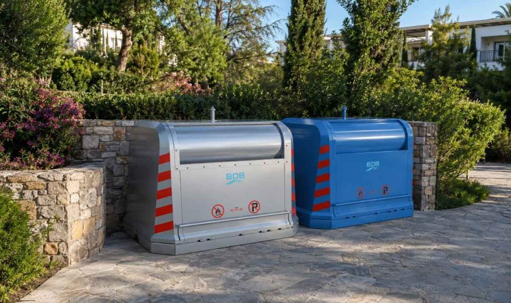 otel bahçesi atık biriktirme konteyneri
