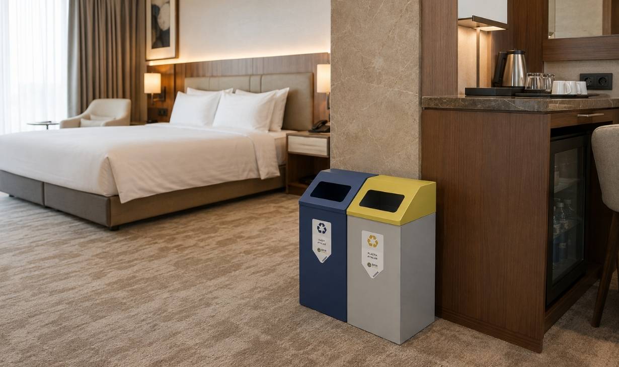 otel geri dönüşüm kutuları